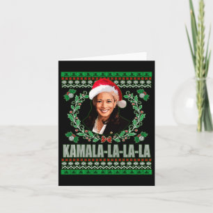 Harris Shirt Kamala La La La Women's Ugly Christma Card