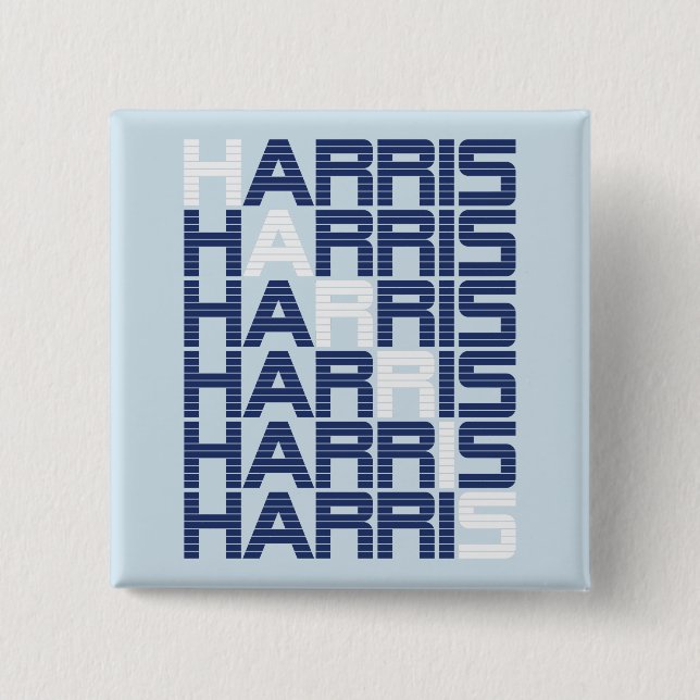 HARRIS text stacks 15 Cm Square Badge (Front)