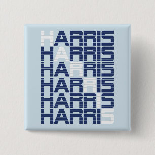 HARRIS text stacks 15 Cm Square Badge