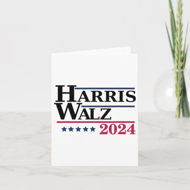 Harris Tim Waltz 2024 Elections  Card (Front)
