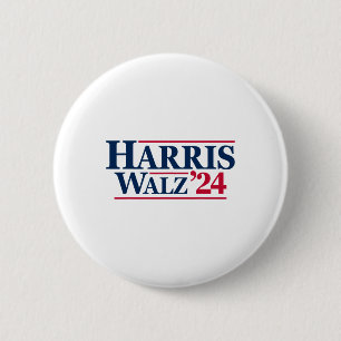 Harris Tim Walz 2024 24 For President Brat Usa Tee 6 Cm Round Badge