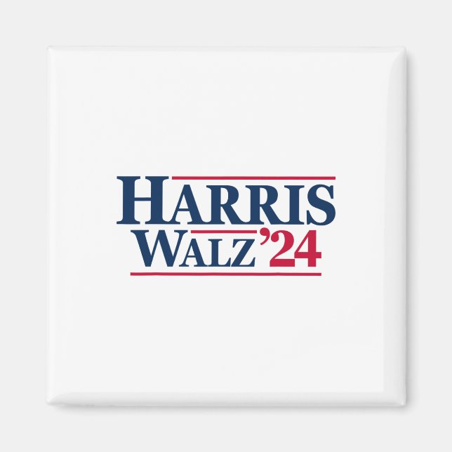 Harris Tim Walz 2024 24 For President Brat Usa Tee Magnet (Front)