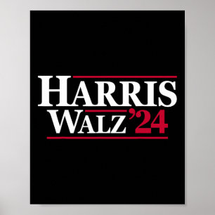 Harris Tim Walz 2024 24 For President Brat Usa Tee Poster