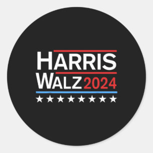 Harris Tim Walz 2024 Democratic Ticket  Classic Round Sticker