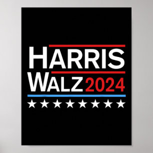 Harris Tim Walz 2024 Democratic Ticket Poster