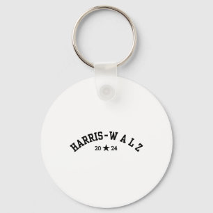 Harris Tim Walz Baseball Font 2024 Election  Key Ring