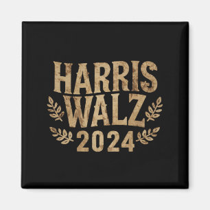 Harris Tim Walz Crest Vintage Harris Waltz 2024  Magnet