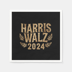 Harris Tim Walz Crest Vintage Harris Waltz 2024 Napkin