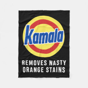 Harris Tim Walz Removes Nasty Orange Stains Funny Fleece Blanket