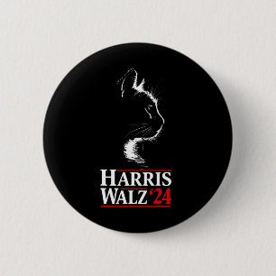 Harris Tim Walz Waltz 2024 Vp Funny Cat Harris Wal 6 Cm Round Badge