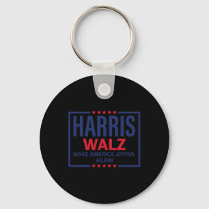 Harris Tim Walz Waltz Make America Joyful Again 20 Key Ring
