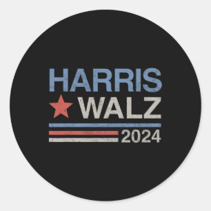 Harris Tim Walz Waltz Vp President Harris Waltz 20 Classic Round Sticker