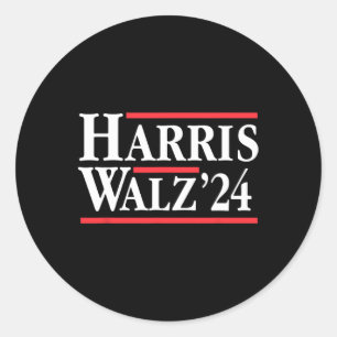 Harris Tim WAlzheimer 2024 Democratic Ticket 1 Classic Round Sticker