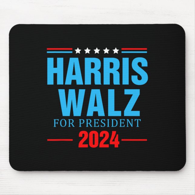 Harris Tim WAlzheimer For President 2024  Mouse Pad (Front)