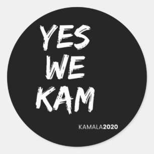 Harris Vice President 2020 Yes We Kam Yes We Can  Classic Round Sticker