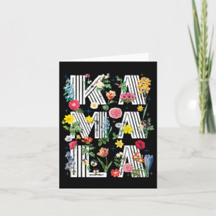Harris Vintage Floral Feminine First Female Presid Card