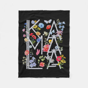Harris Vintage Floral Feminine First Female Presid Fleece Blanket