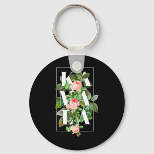 Harris Vintage Floral Feminine First Female Presid Key Ring