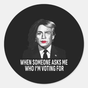 Harris Vs Donald Trump Funny Election Meme Classic Round Sticker