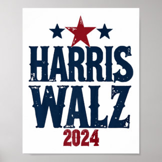 Harris W 2024 Election Kamala Harris Tim Waltz 202 Poster