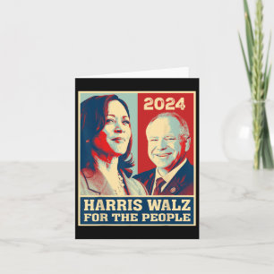 Harris W 2024 For The People Democrats Vote Kamala Card