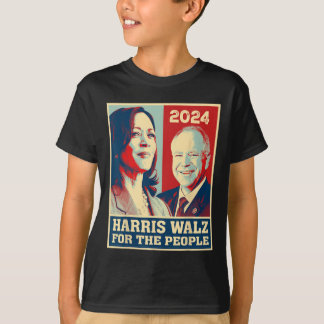Harris W 2024 For The People Democrats Vote Kamala T-Shirt