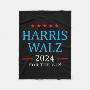 Harris W 2024 For The Win Kamala Campaign Fleece Blanket