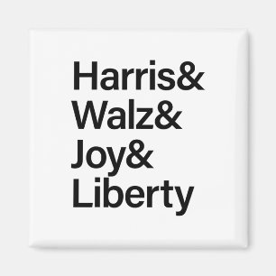 Harris W Joy Liberty Vote Kamala Harris President  Magnet