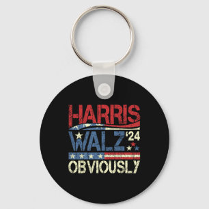 Harris W Obviously! Harris Waltz 2024 Election  Key Ring