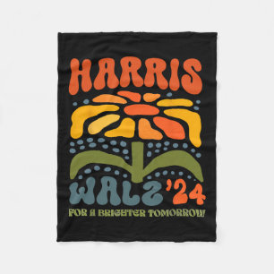 Harris W Waltz 2024 Retro Boho Vintage Groovy Flow Fleece Blanket