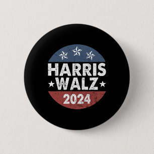 Harris W Waltz 2024 Retro Vintage 6 Cm Round Badge