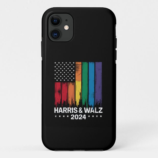Harris Waltz 2024 Election Gay Tim Waltz LGBTQ Case-Mate iPhone Case (Back)