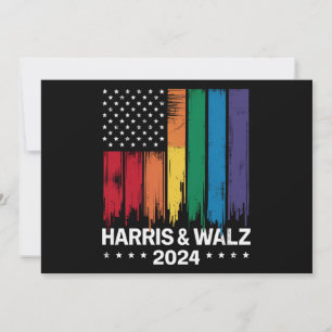 Harris Waltz 2024 Election Gay Tim Waltz LGBTQ Invitation