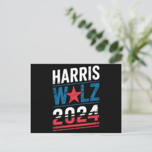 Harris Waltz 2024 Election Kamala Harris Tim Waltz Postcard