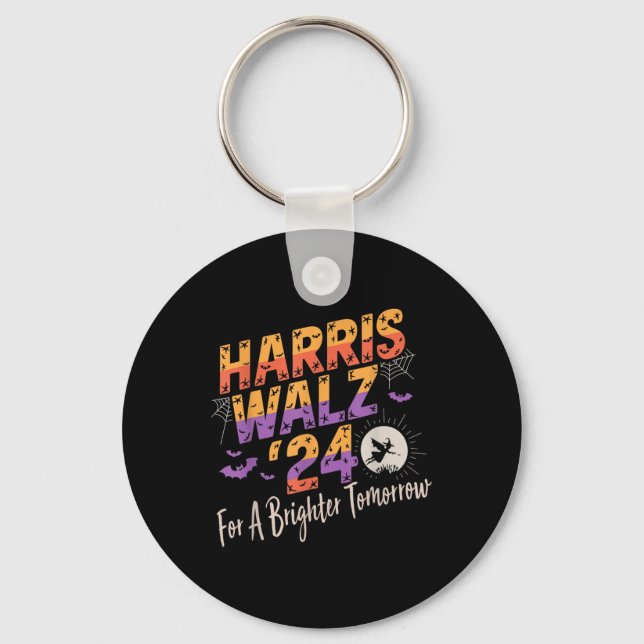 Harris Waltz 2024 For A Brighter Tomorrow Hallowee Key Ring (Front)