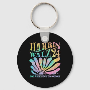 Harris Waltz 2024 For A Brighter Tomorrow Tie Dye  Key Ring