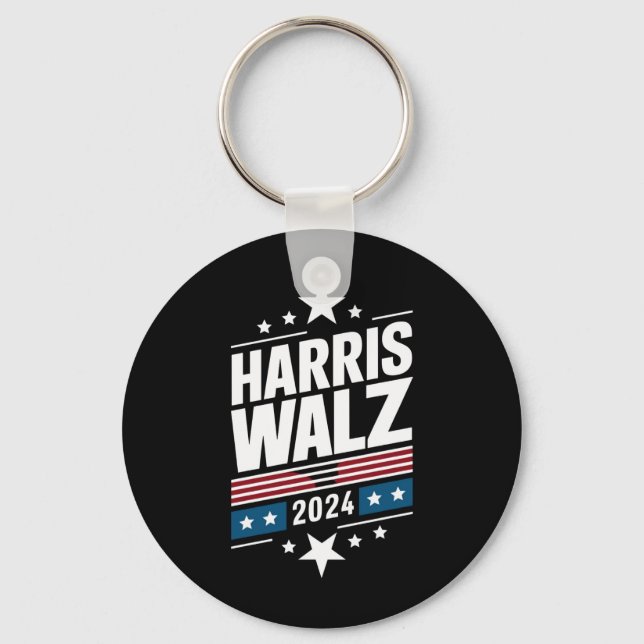 Harris Waltz 2024 Kamala Harris Tim Waltz 2024  Key Ring (Front)