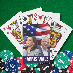 Harris Waltz 2024 - Kamala Harris Tim Waltz  Playing Cards
