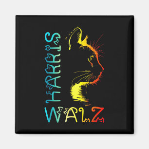 Harris Waltz 2024 Kamala Wheimer Funny Cat Lady Su Magnet