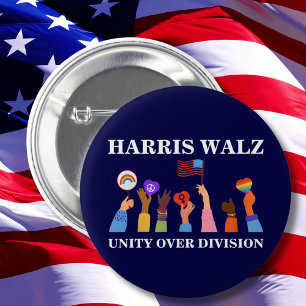 Harris Waltz 2024 Unity Over Division 6 Cm Round Badge