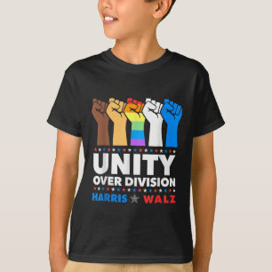 Harris Waltz 2024 Unity Over Division Kamala Harri T-Shirt