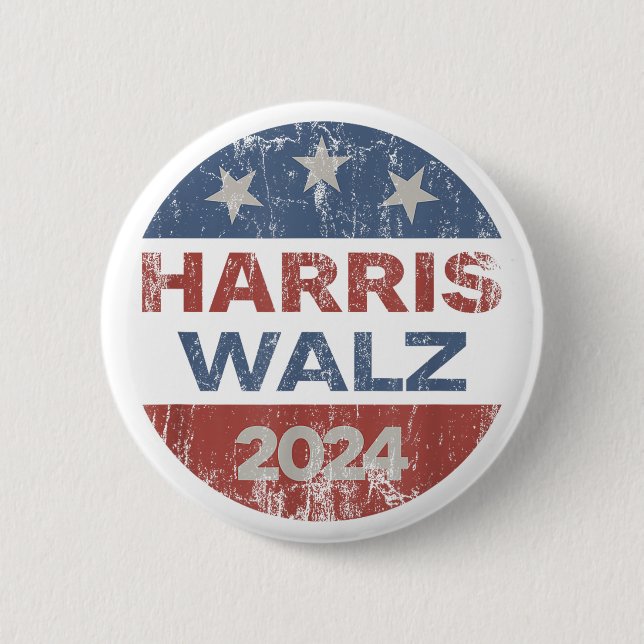 Harris Waltz 2024 USA Harris Walz 2024 6 Cm Round Badge (Front)
