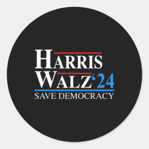 Harris Waltz 2024 Vice President Kamala Harris Tim Classic Round Sticker
