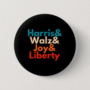 Harris Waltz 2024 Vintage Retro Tim Wheimer Kamala 6 Cm Round Badge