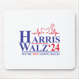 Harris Waltz 2024 We're Not Going Back Funny Cat L Mouse Pad