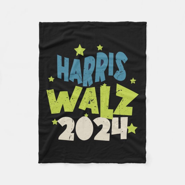 Harris Waltz 2024 With Stars  Fleece Blanket (Front)