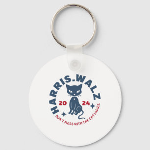 Harris Waltz Don't Mess With The Cat Ladies Kamala Key Ring