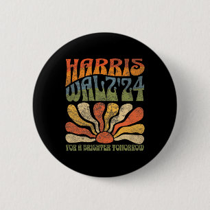 Harris Waltz For A Brighter Tomorrow 6 Cm Round Badge