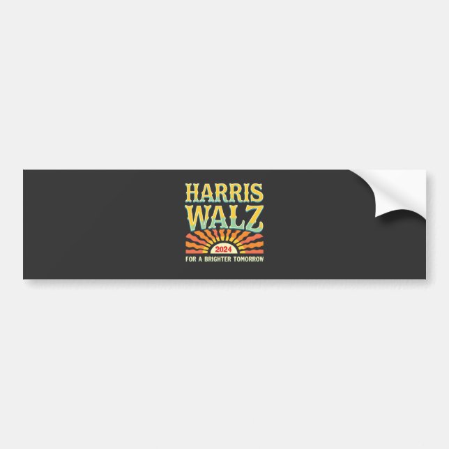 Harris Waltz for A Brighter Tomorrow Kamala Harris Bumper Sticker (Front)