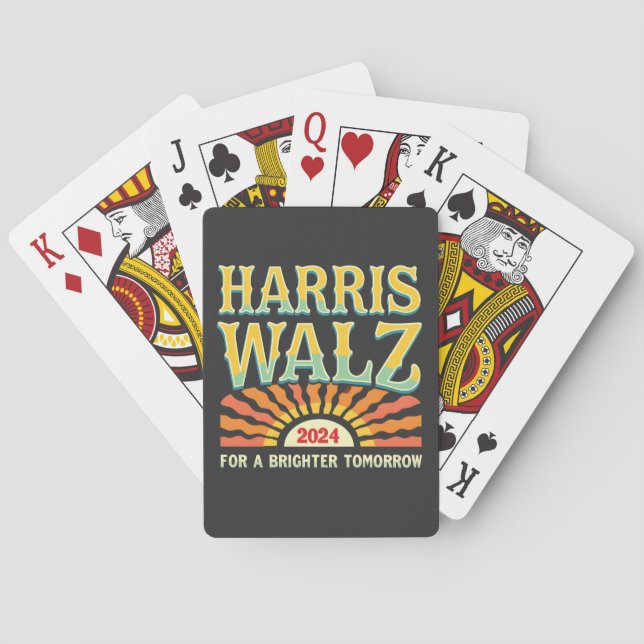 Harris Waltz for A Brighter Tomorrow Kamala Harris Playing Cards (Back)